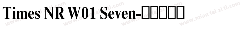 Times NR W01 Seven字体转换
